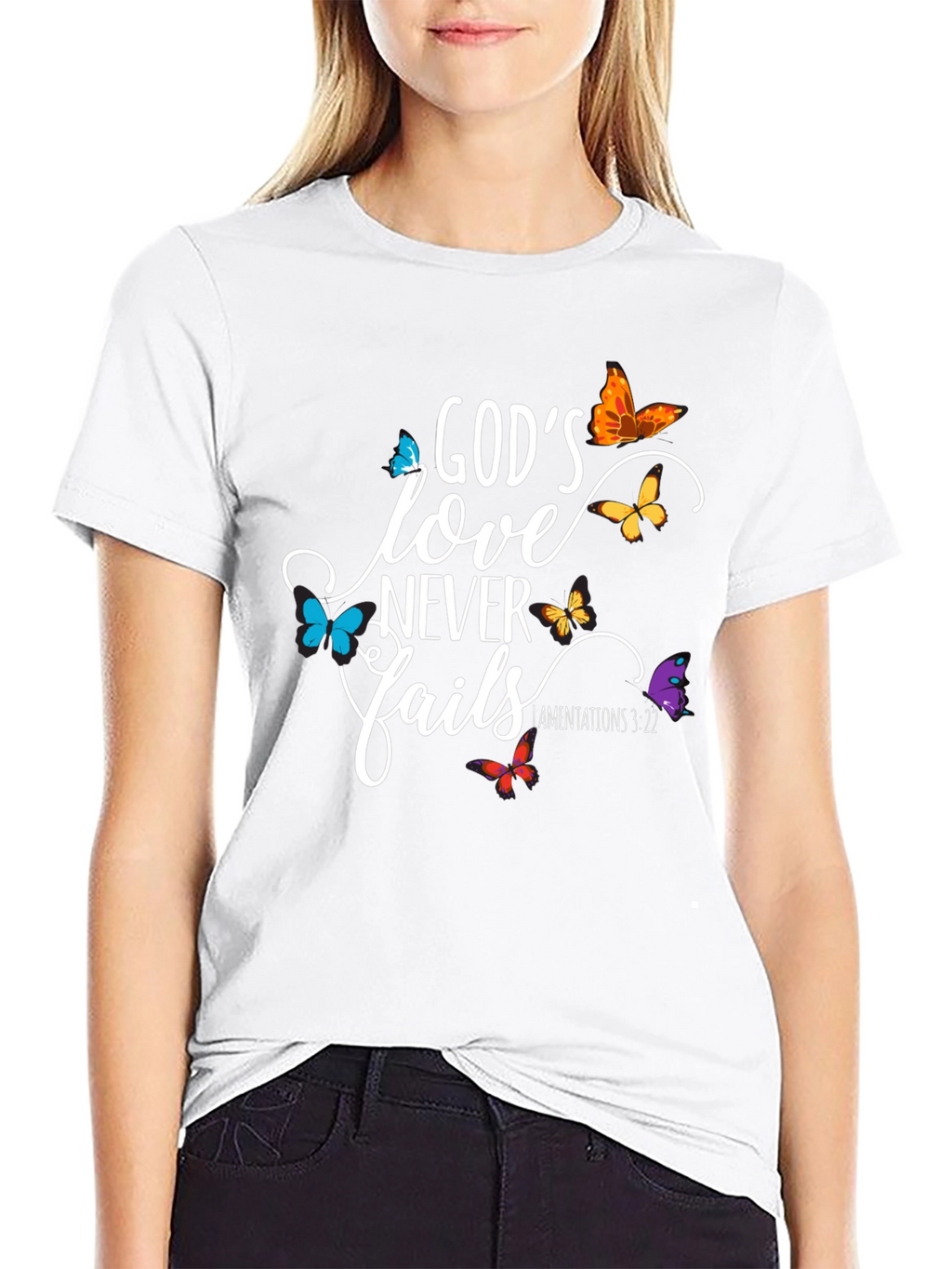 Gods Love Never Fails Christian T-Shirt