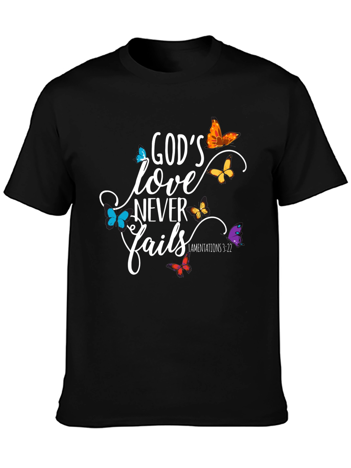 Gods Love Never Fails Christian T-Shirt
