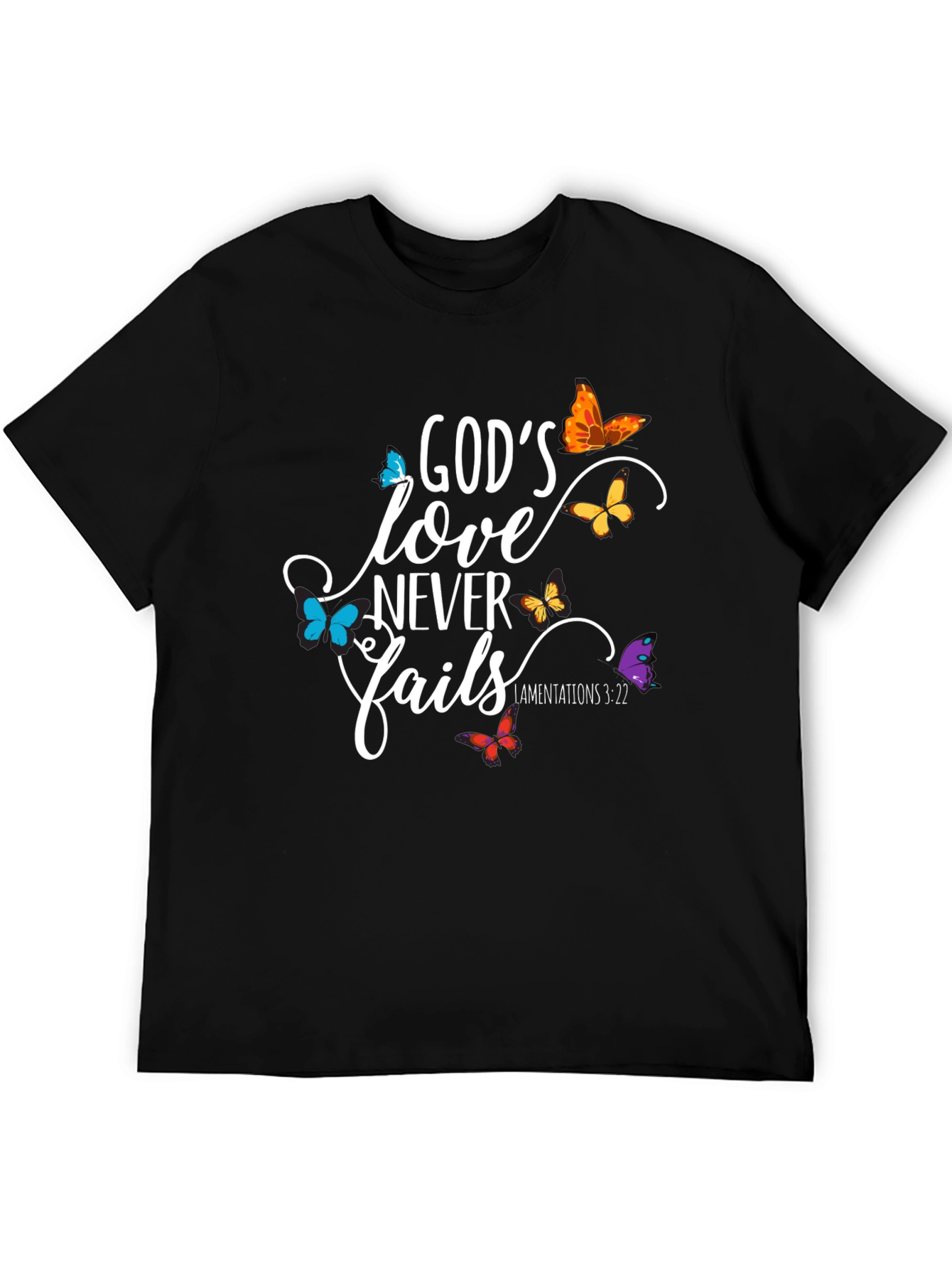 Gods Love Never Fails Christian T-Shirt