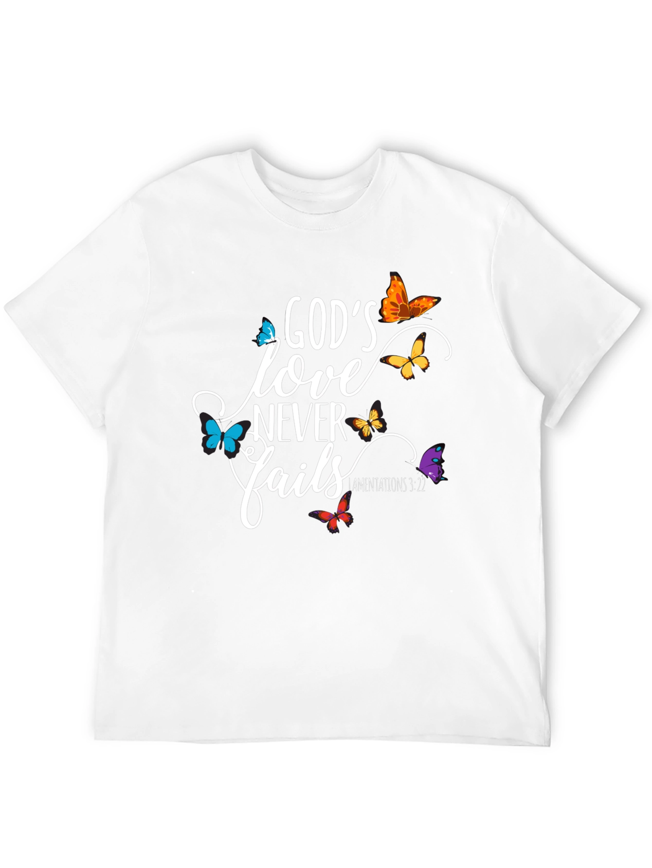 Gods Love Never Fails Christian T-Shirt