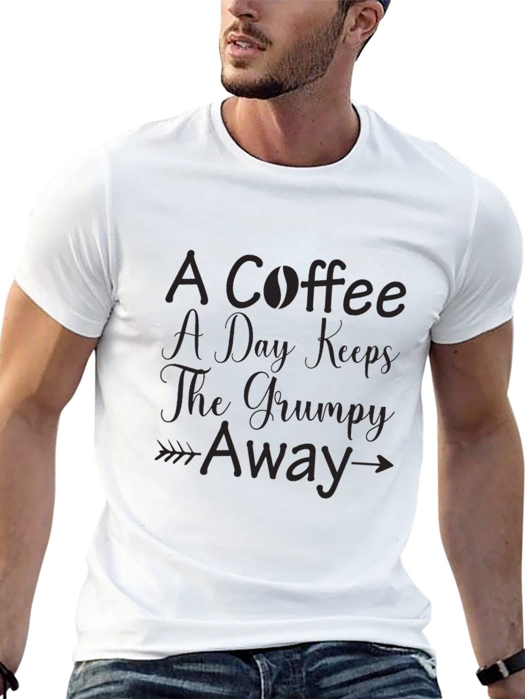 Coffee a Day Grumpy Away Graphic Tee