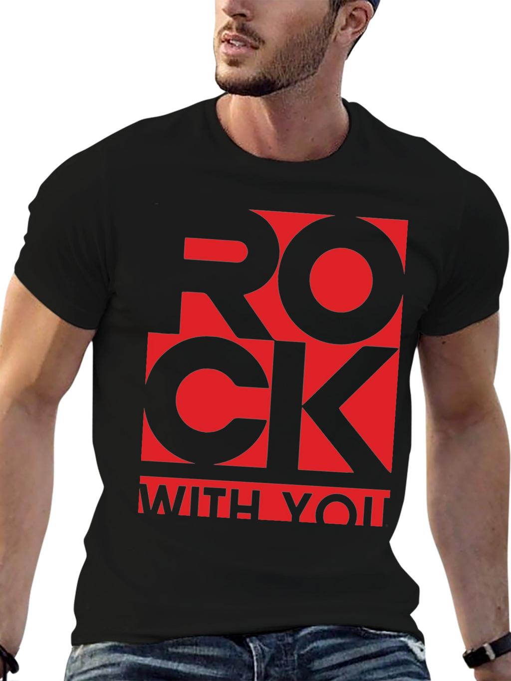 Rock With You Graphic T-Shirt - Black