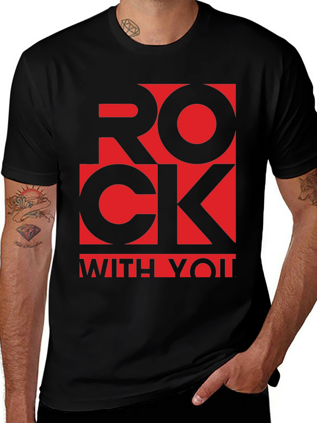 Rock With You Graphic T-Shirt - Black