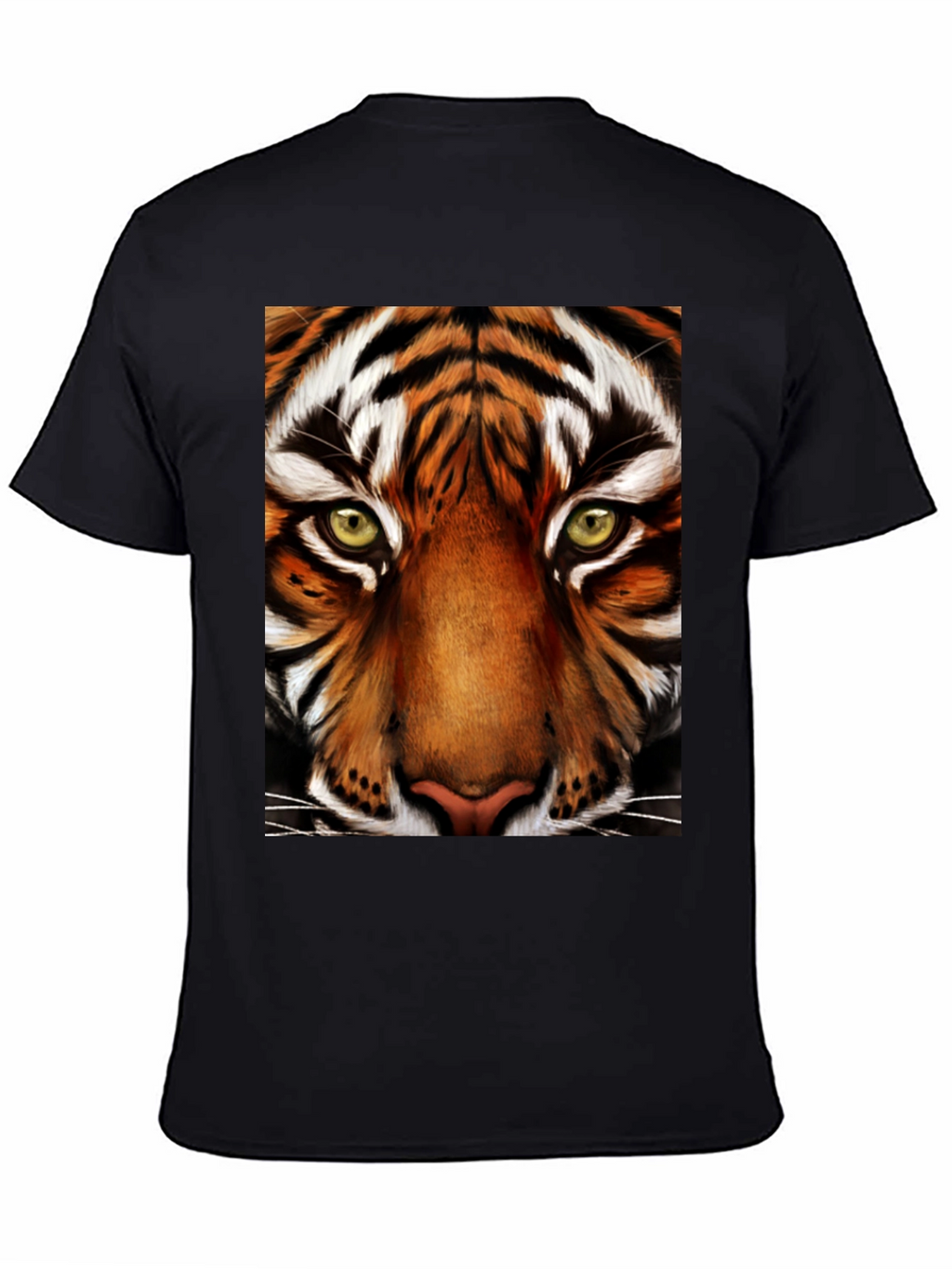 Tiger Face Graphic Black T-Shirt