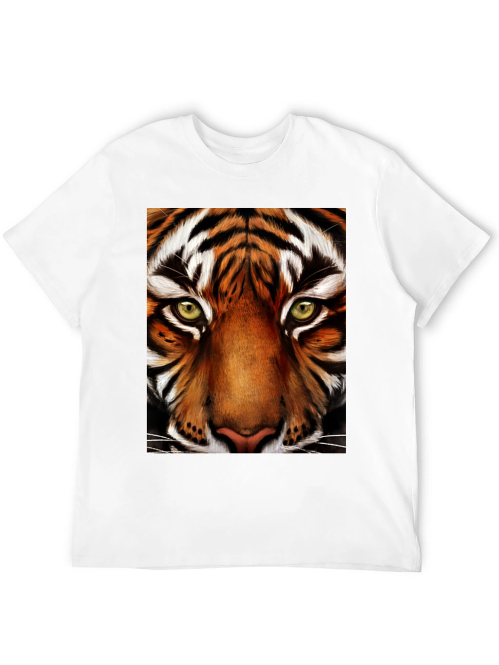 Tiger Face Graphic Black T-Shirt