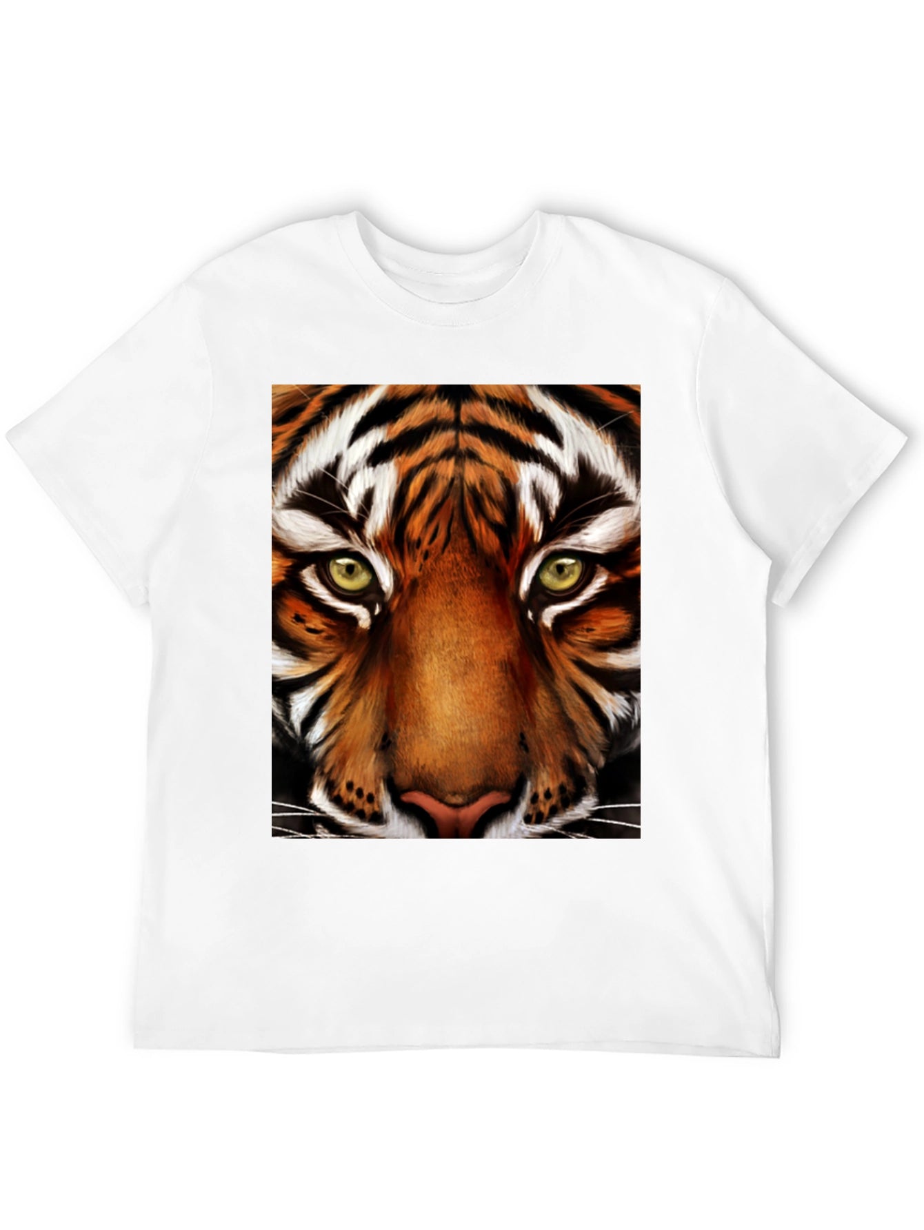 Tiger Face Graphic Black T-Shirt