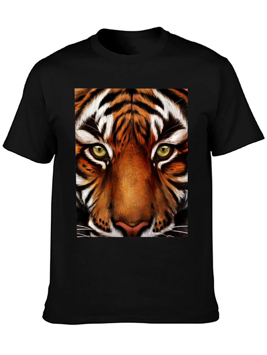 Tiger Face Graphic Black T-Shirt