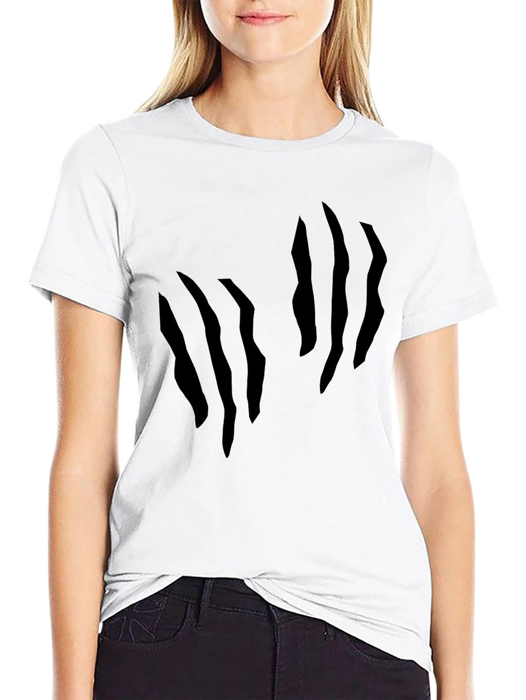 Mens Claw Mark Graphic Black T-Shirt