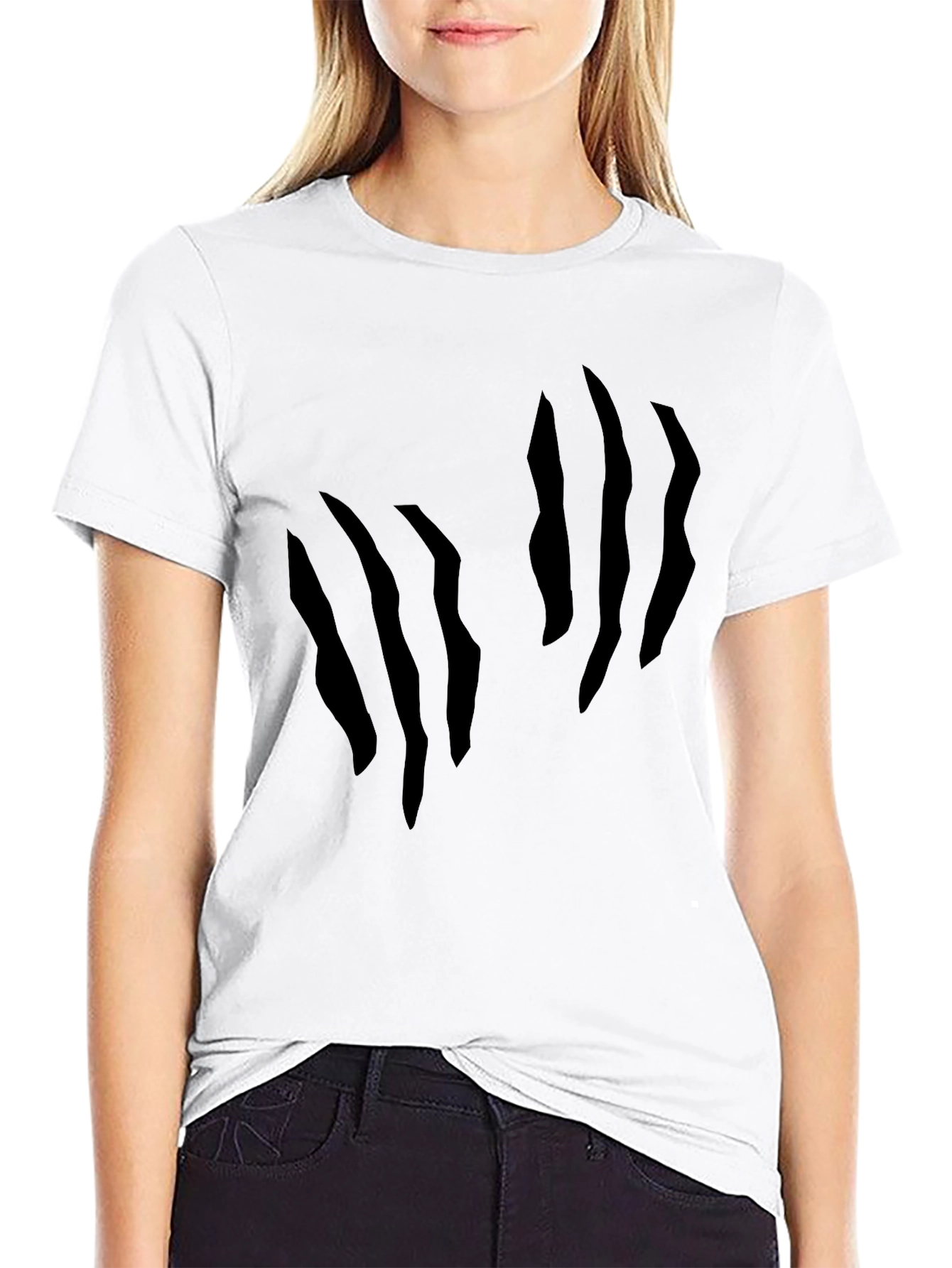 Mens Claw Mark Graphic Black T-Shirt