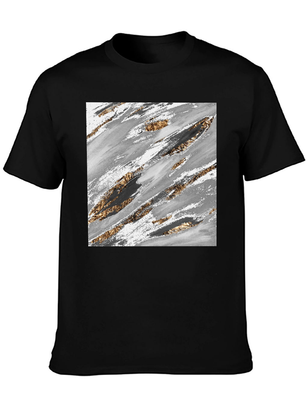 Abstract Brushstroke Graphic Tee - Modern Casual