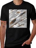 Abstract Brushstroke Graphic Tee - Modern Casual