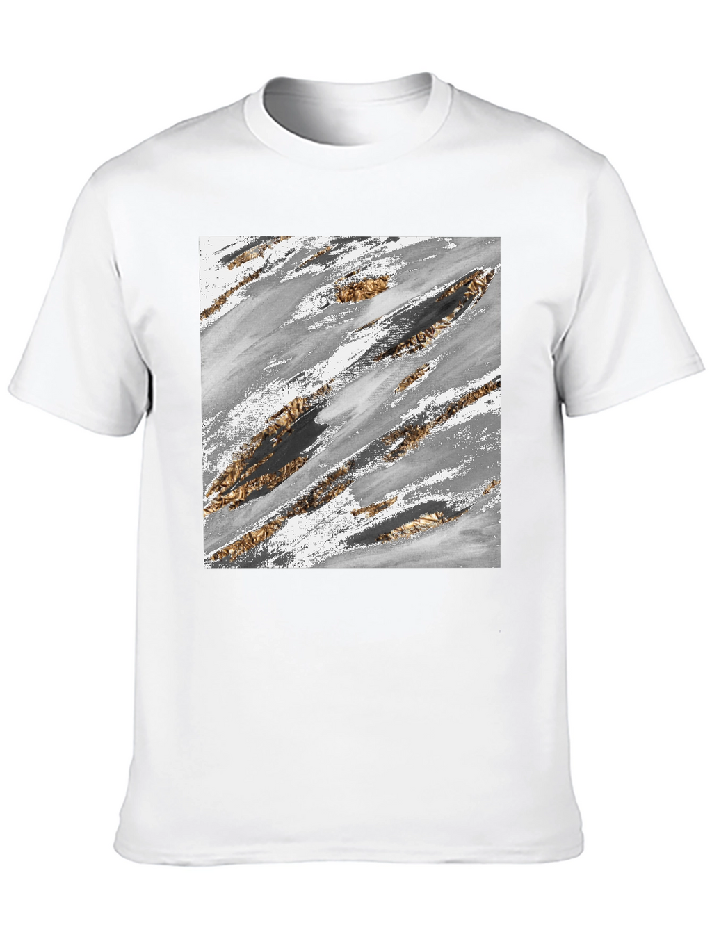 Abstract Brushstroke Graphic Tee - Modern Casual