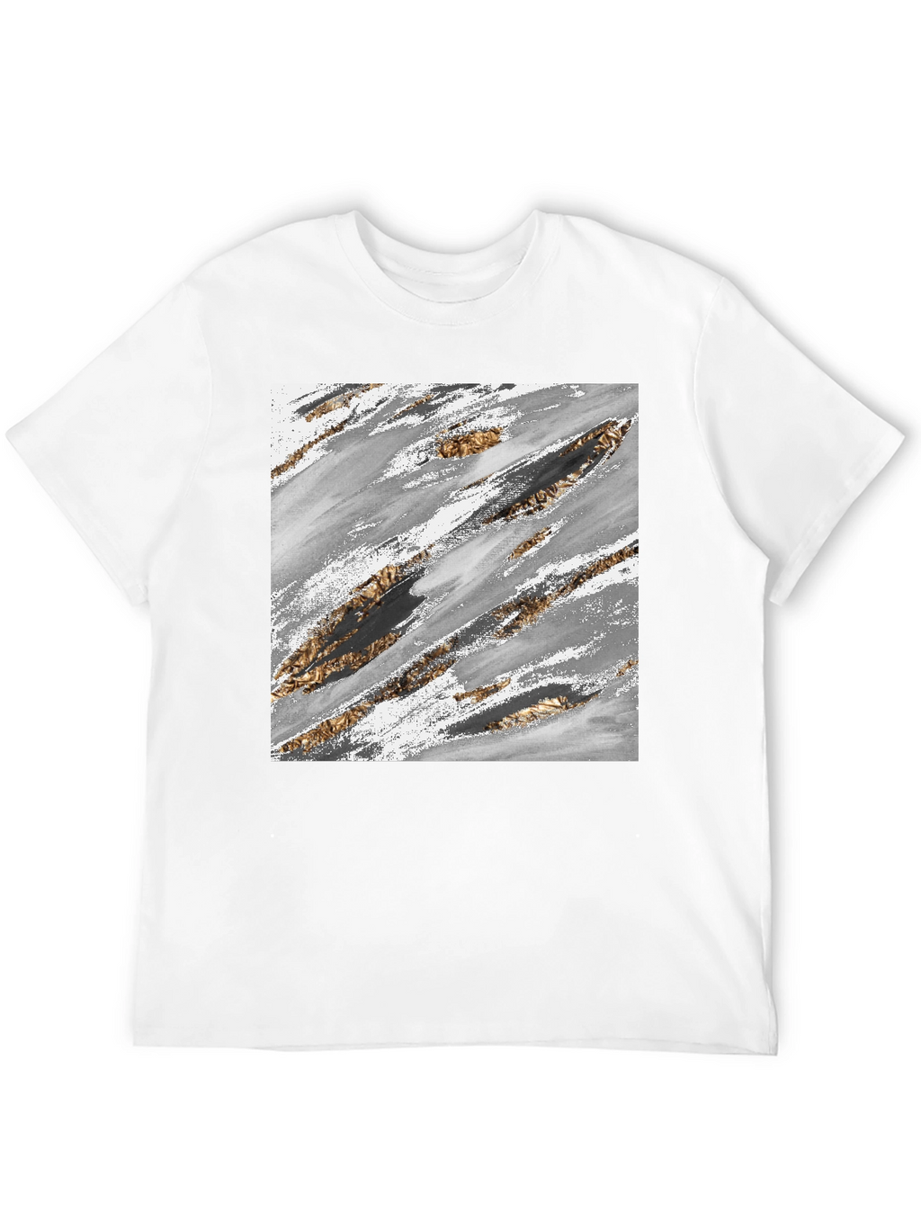 Abstract Brushstroke Graphic Tee - Modern Casual
