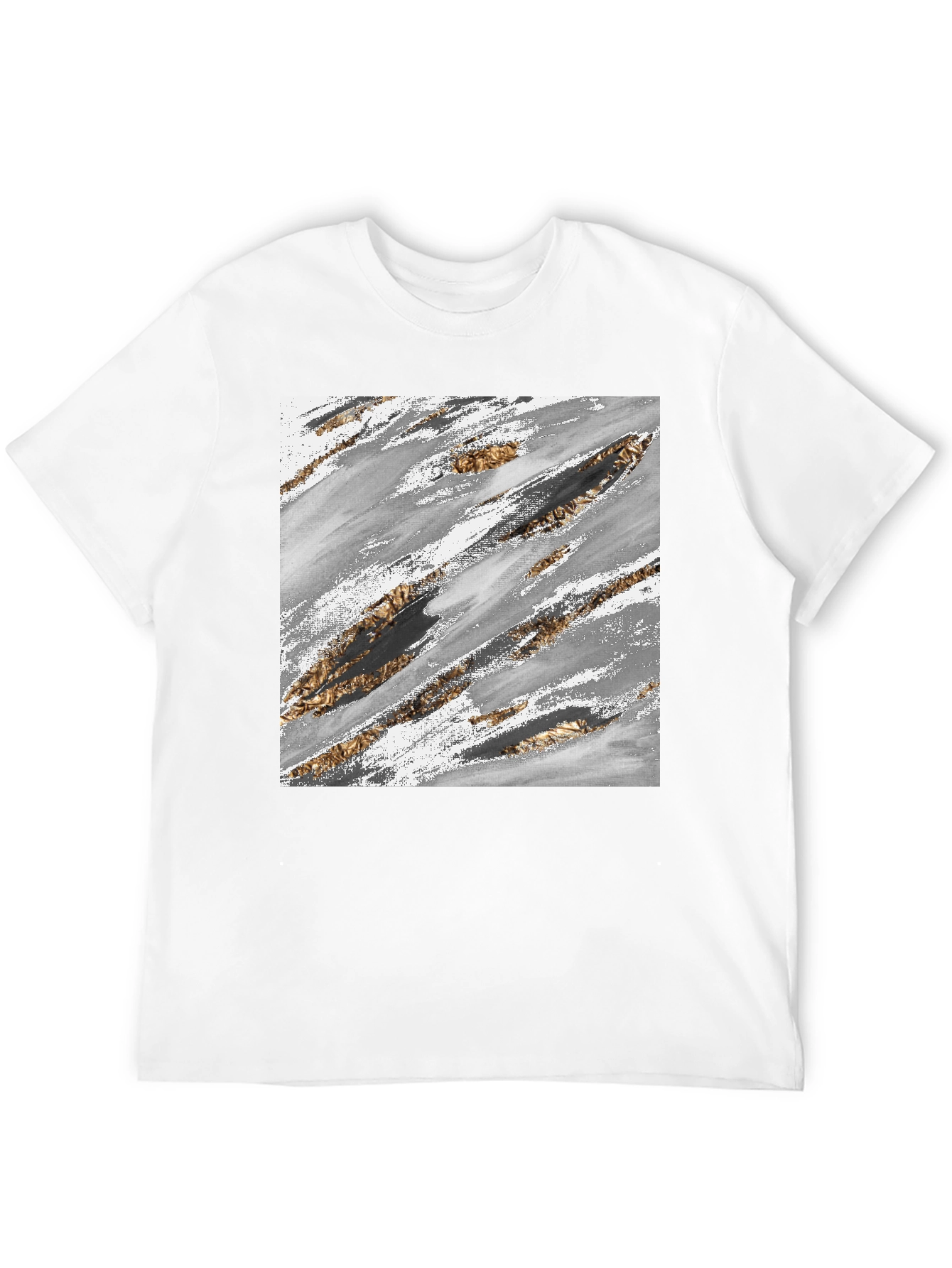 Abstract Brushstroke Graphic Tee - Modern Casual