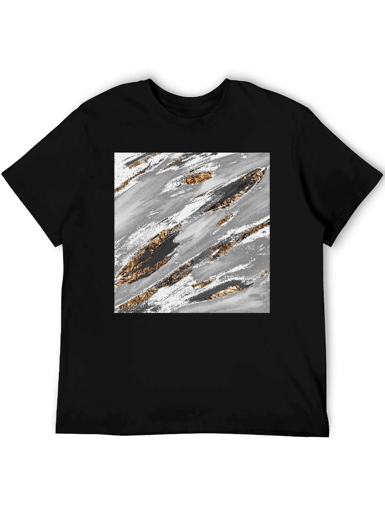 Abstract Brushstroke Graphic Tee - Modern Casual