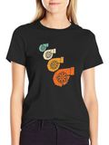 Retro Turbo Graphic Tee - Black Cotton T-Shirt
