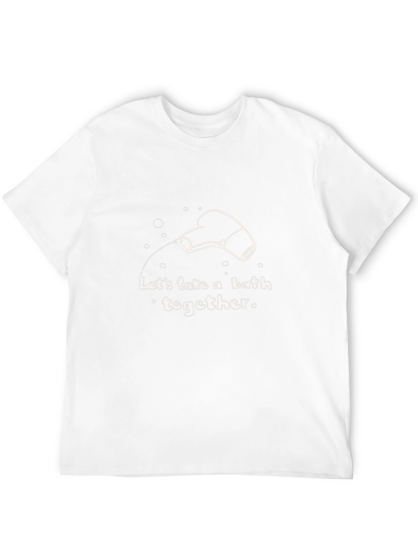 Humorous Lets Take a Bath Graphic Tee
