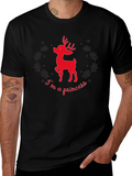 Reindeer Princess Graphic Tee - Black