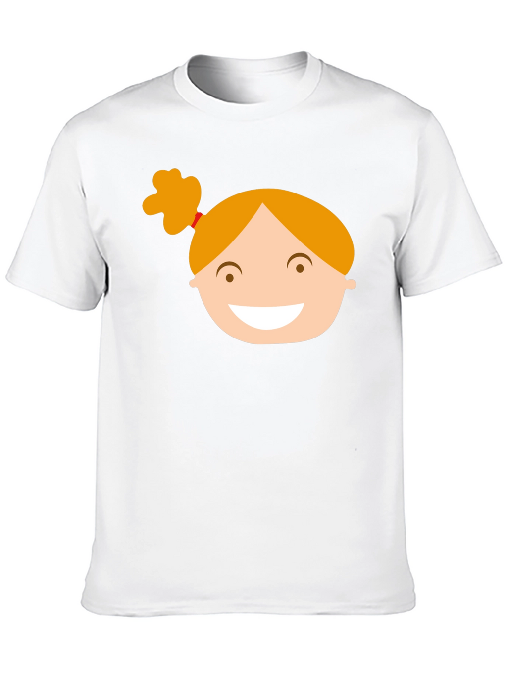 Black Graphic Tee with Girl Cartoon Design