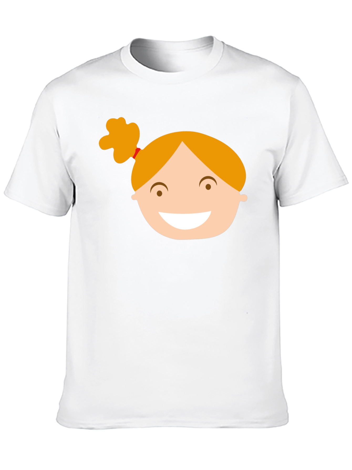Black Graphic Tee with Girl Cartoon Design