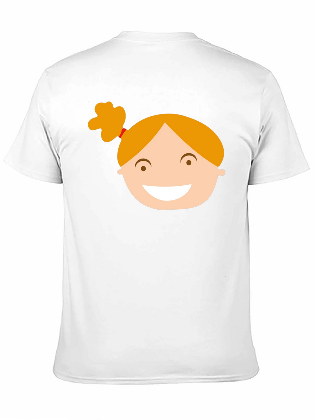 Black Graphic Tee with Girl Cartoon Design
