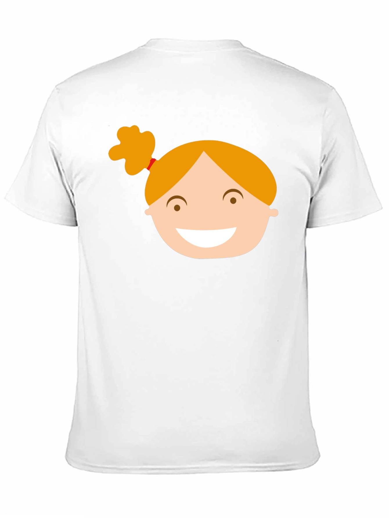 Black Graphic Tee with Girl Cartoon Design
