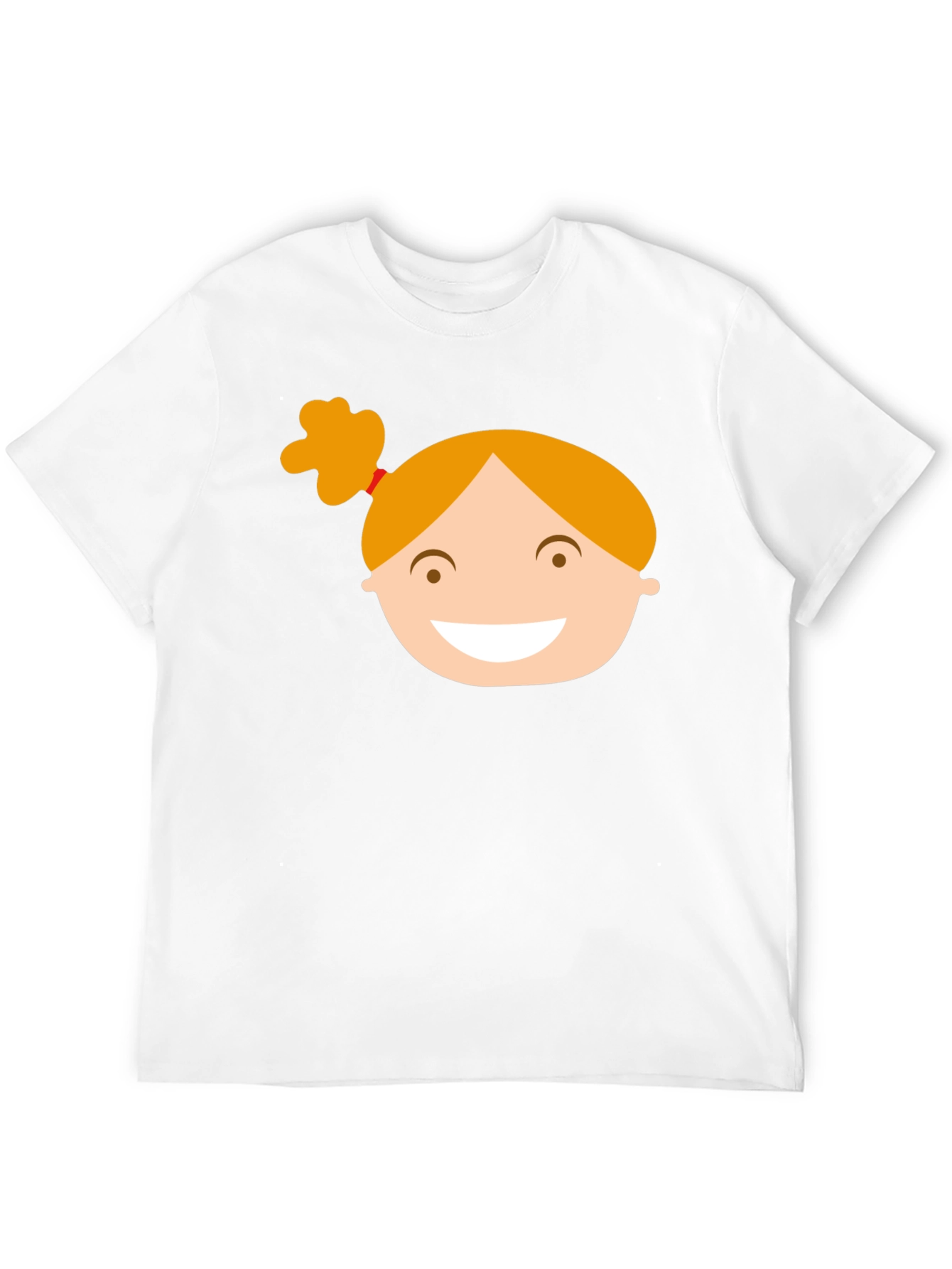 Black Graphic Tee with Girl Cartoon Design