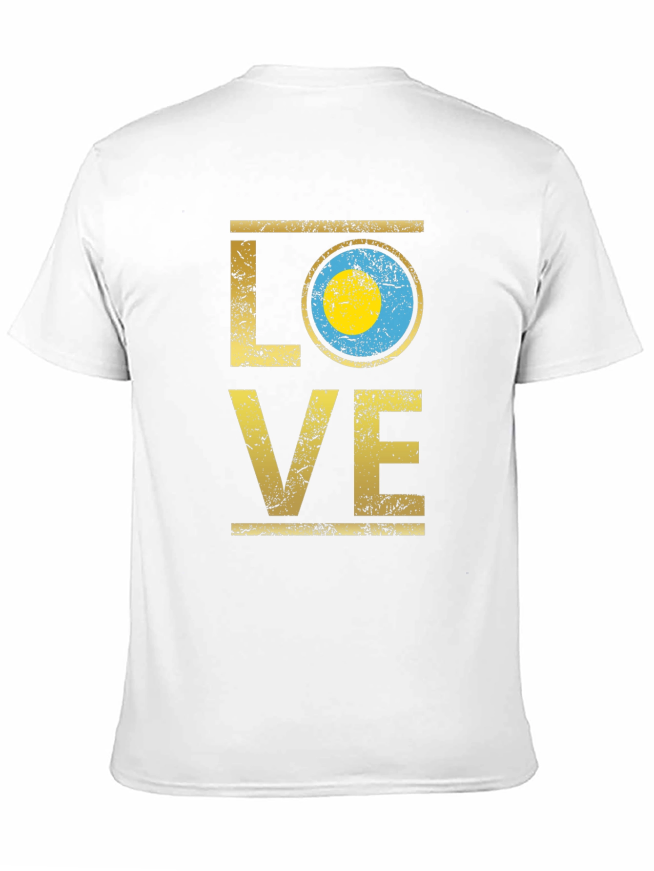 Palau Flag LOVE T-Shirt - Black Cotton Tee