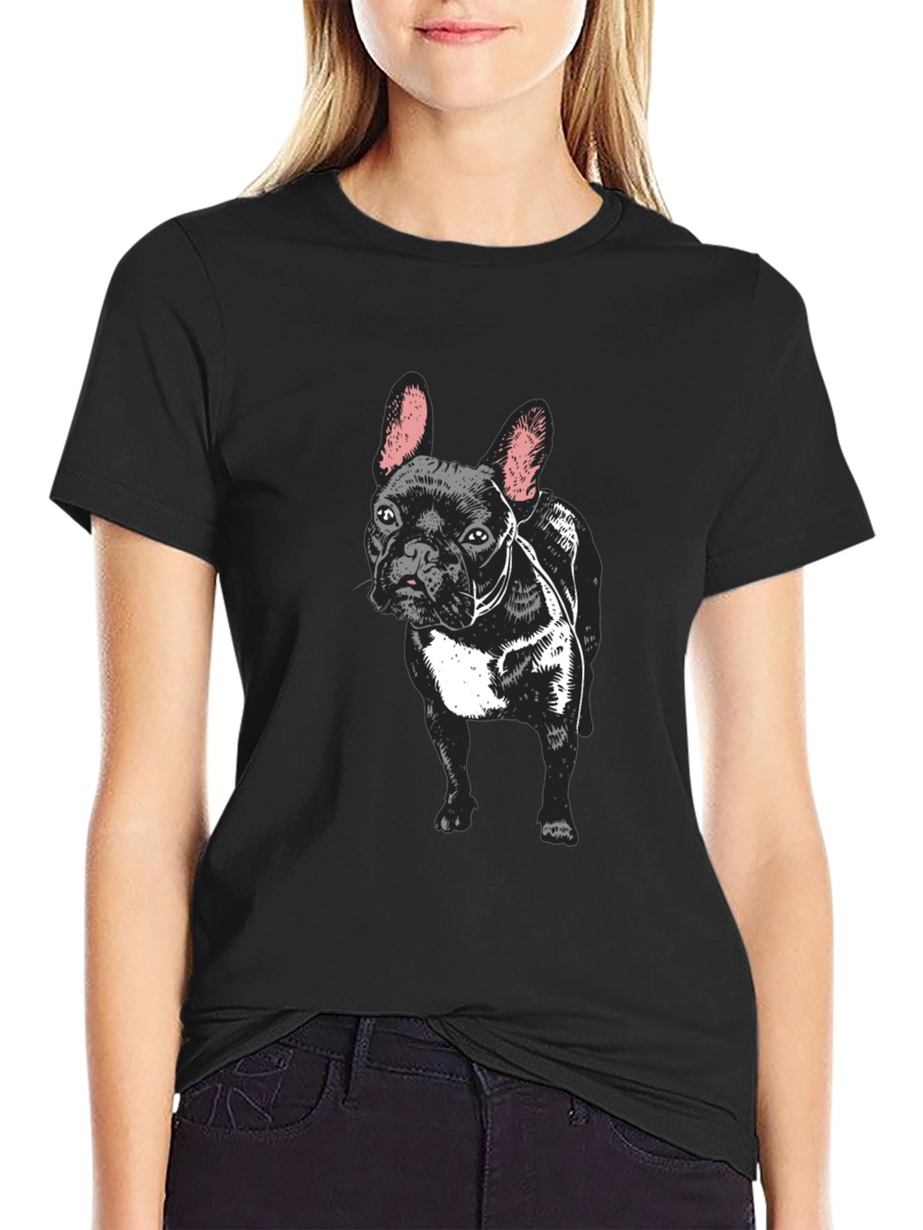 French Bulldog Graphic T-Shirt - Black