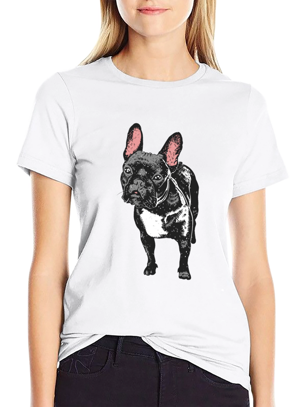 French Bulldog Graphic T-Shirt - Black