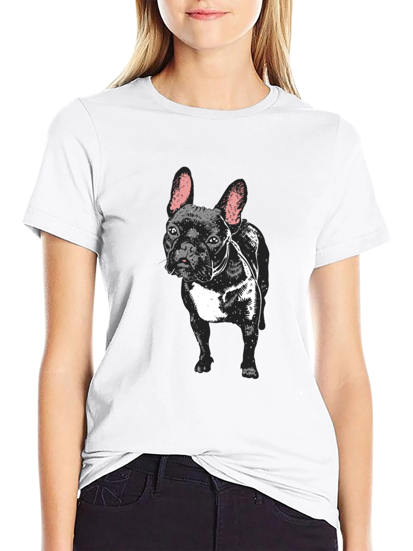 French Bulldog Graphic T-Shirt - Black
