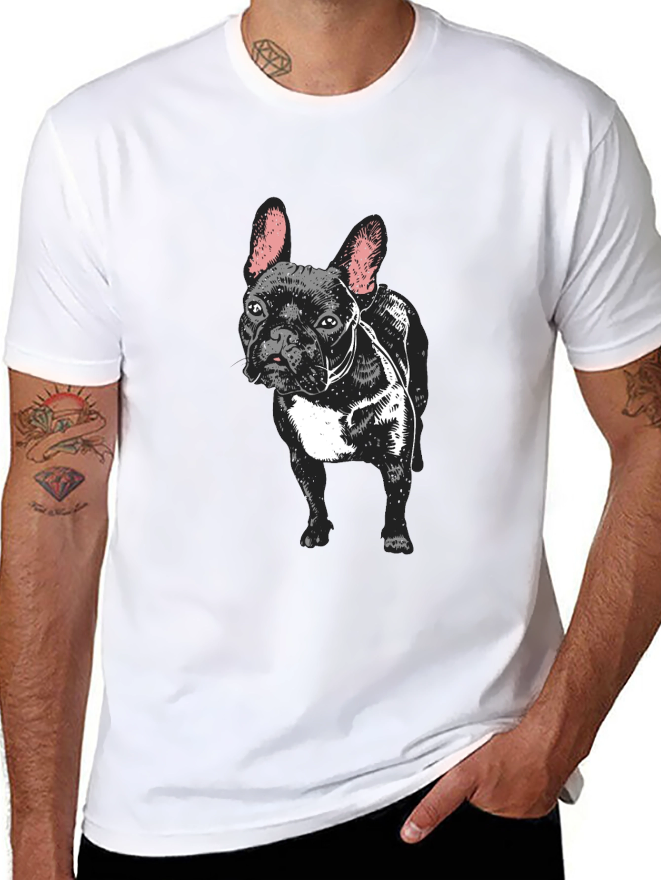 French Bulldog Graphic T-Shirt - Black