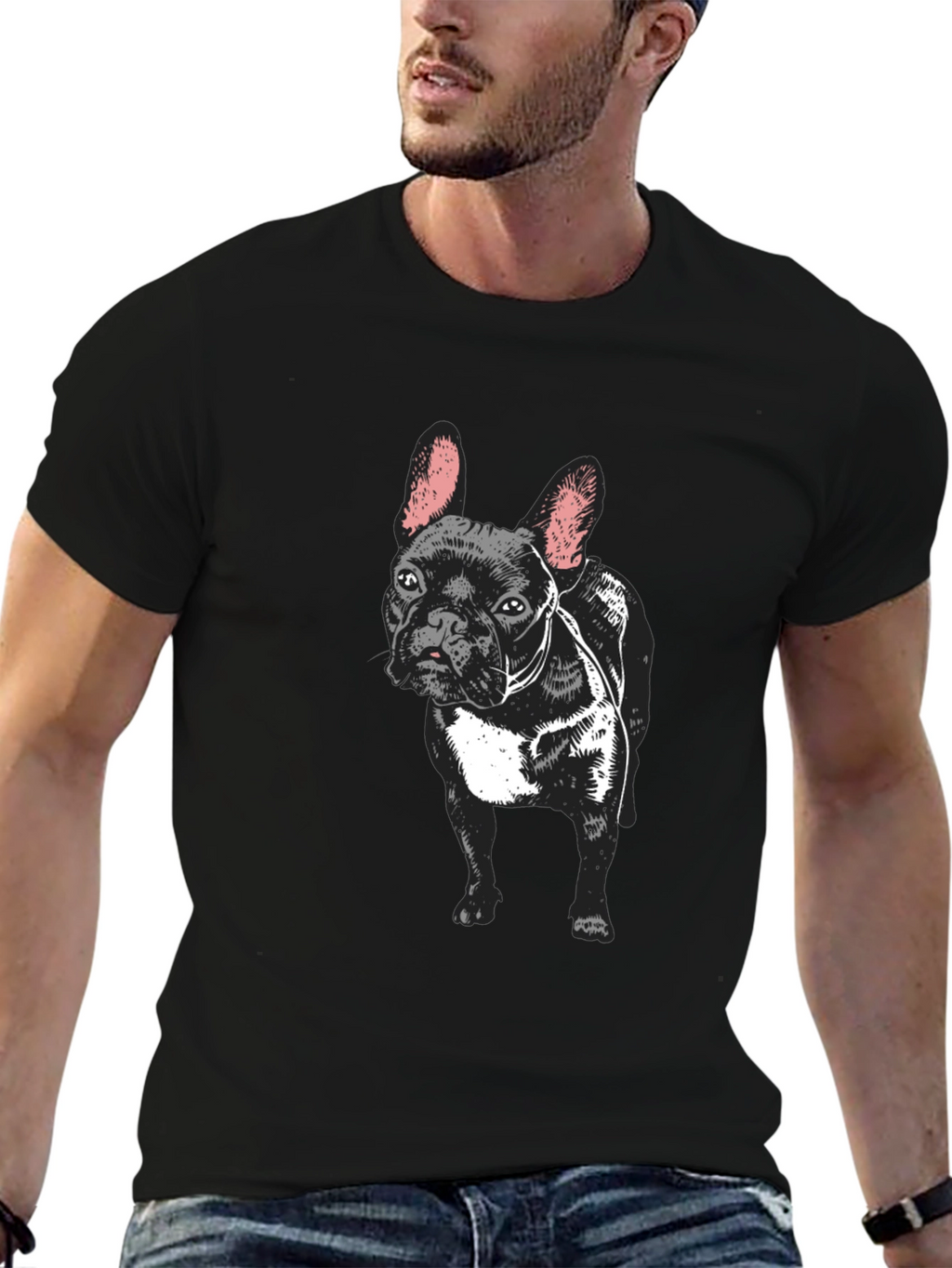 French Bulldog Graphic T-Shirt - Black