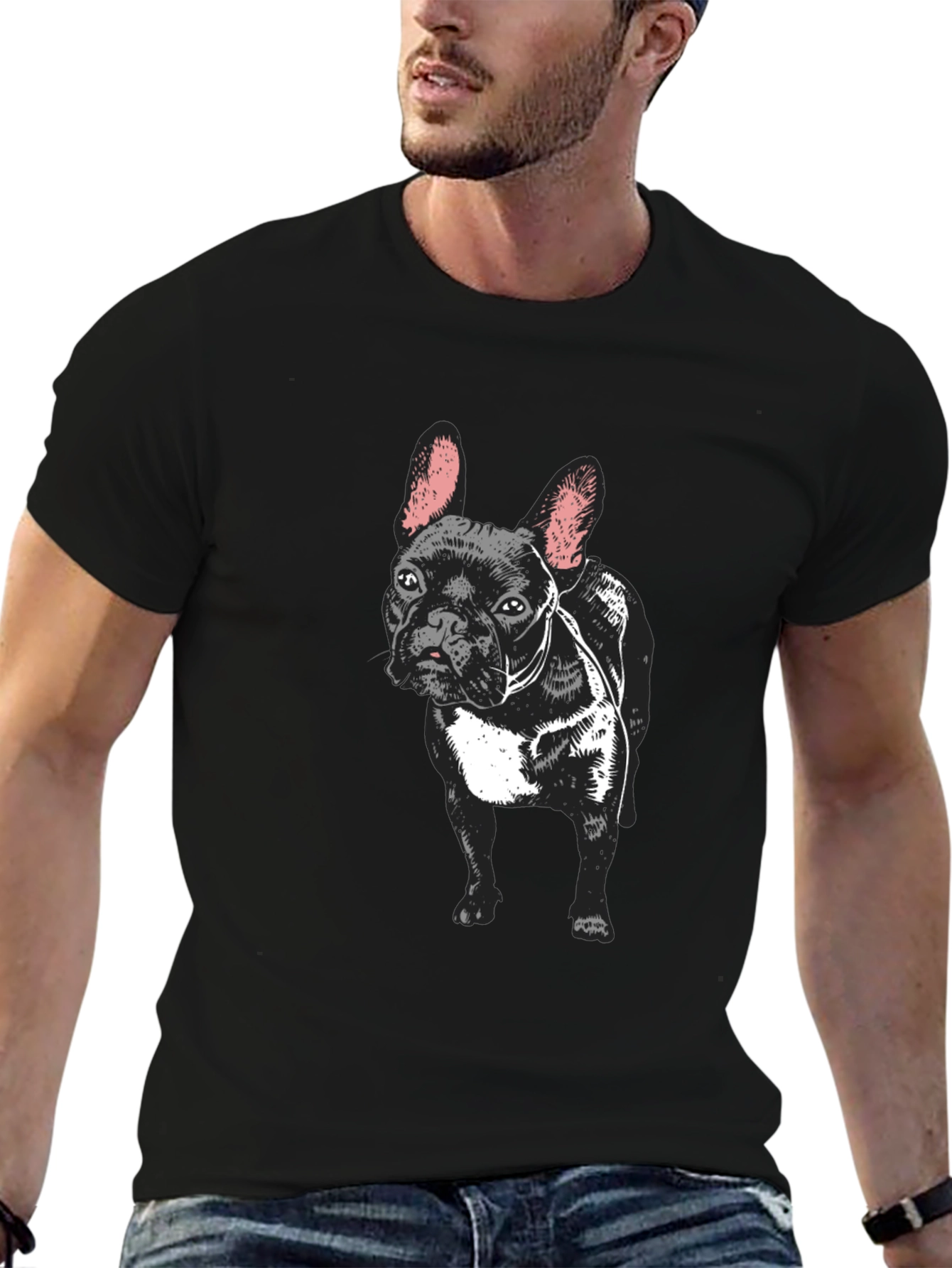 French Bulldog Graphic T-Shirt - Black