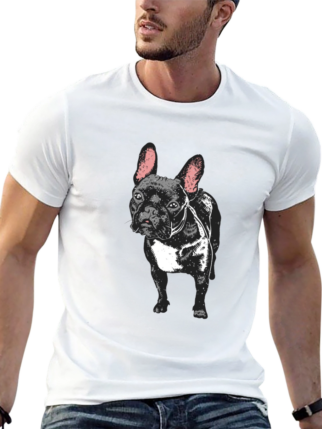 French Bulldog Graphic T-Shirt - Black