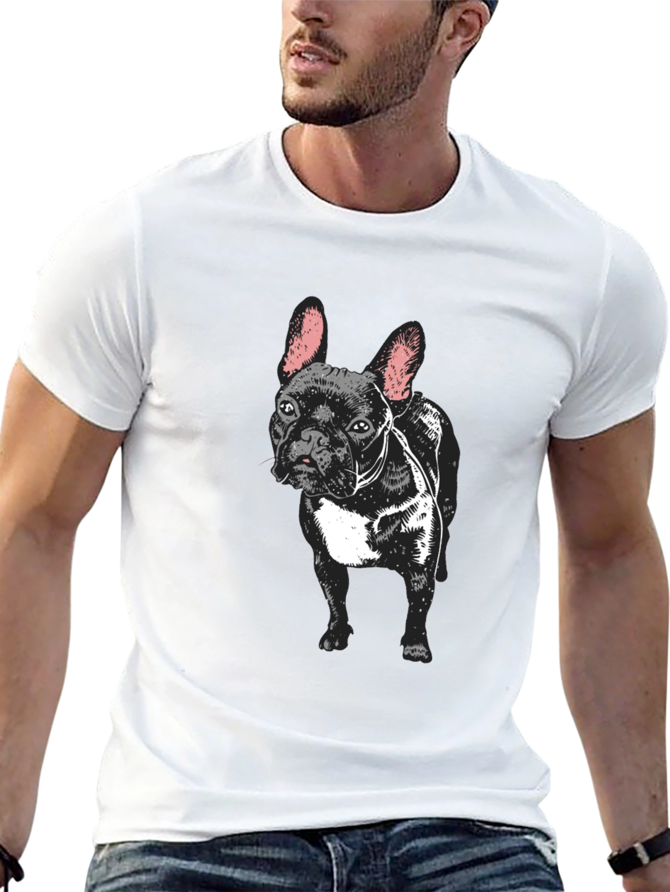 French Bulldog Graphic T-Shirt - Black