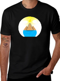 Geometric Island Graphic Tee - Modern Comfort