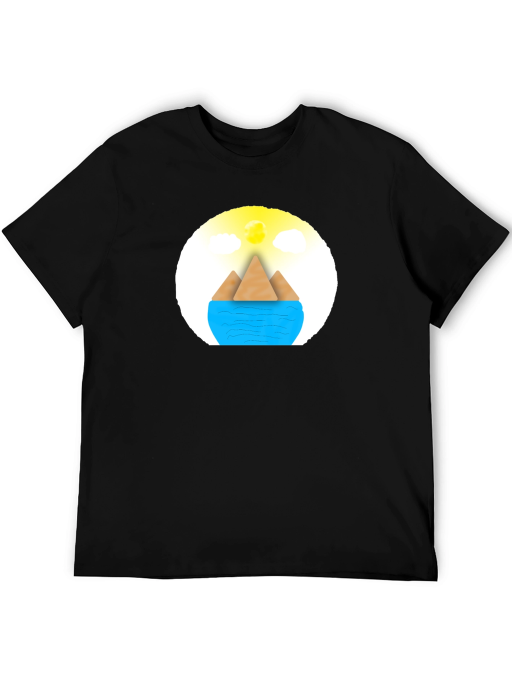 Geometric Island Graphic Tee - Modern Comfort