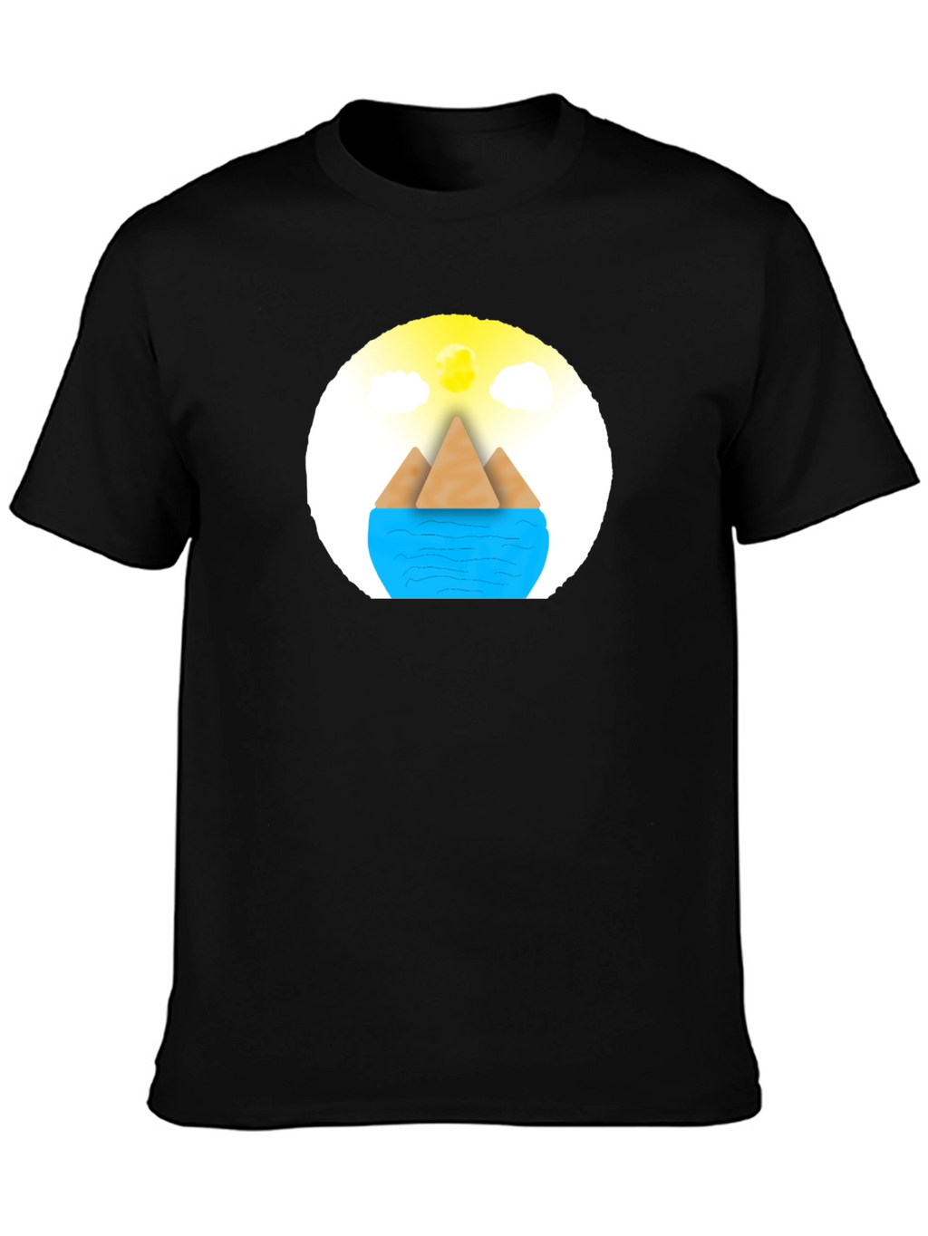 Geometric Island Graphic Tee - Modern Comfort