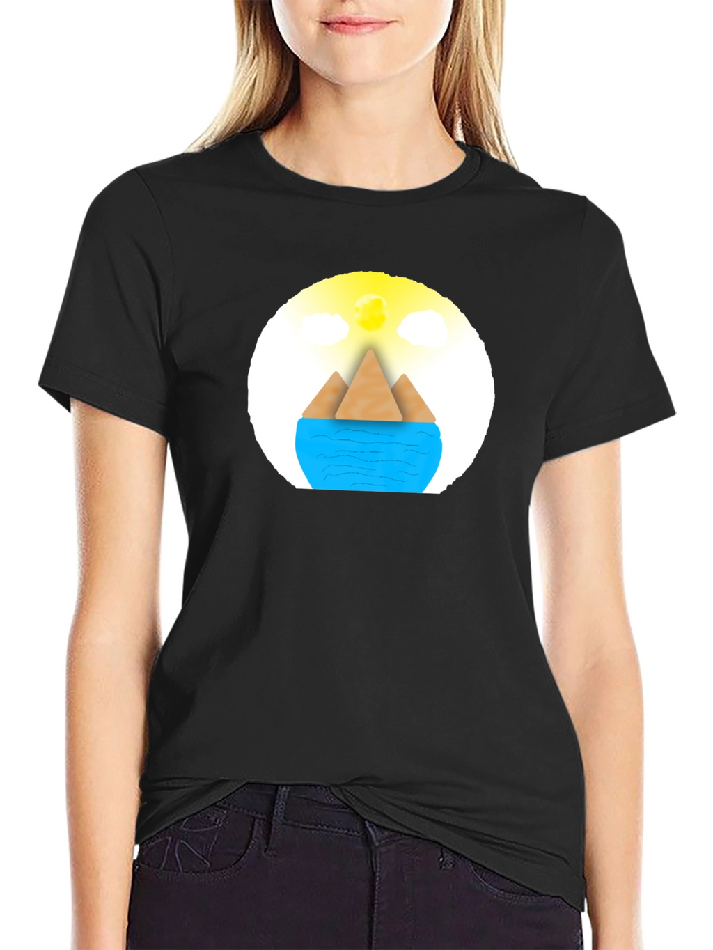 Geometric Island Graphic Tee - Modern Comfort