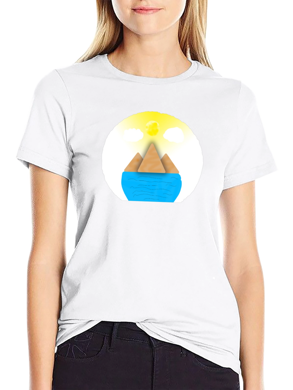 Geometric Island Graphic Tee - Modern Comfort