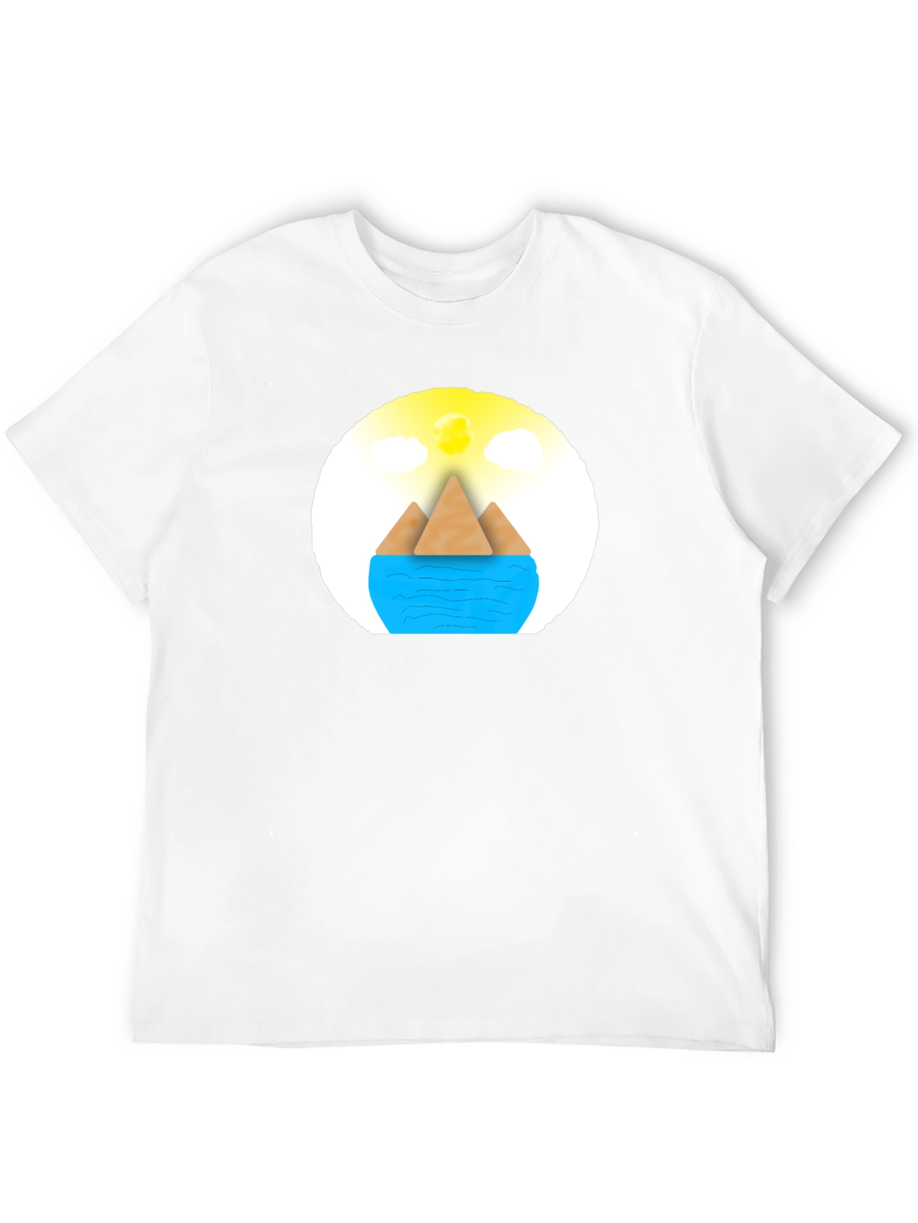 Geometric Island Graphic Tee - Modern Comfort