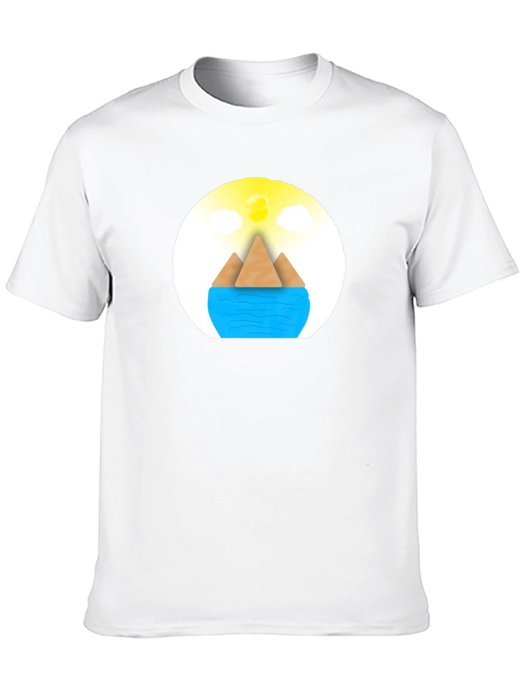 Geometric Island Graphic Tee - Modern Comfort