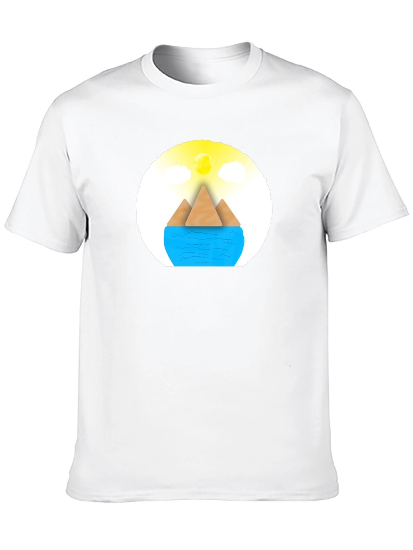 Geometric Island Graphic Tee - Modern Comfort