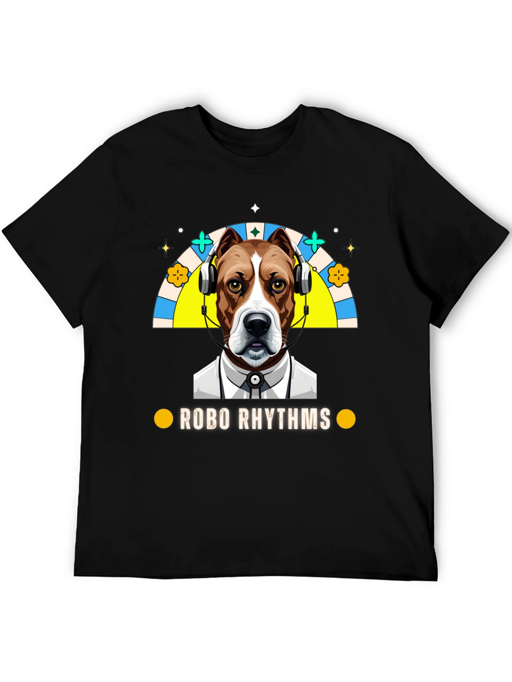 Robo Rhythms Graphic Tee - Dog with Headphones