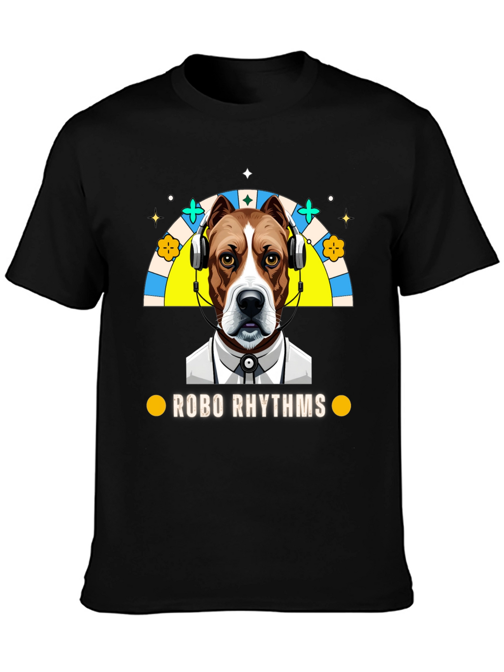 Robo Rhythms Graphic Tee - Dog with Headphones