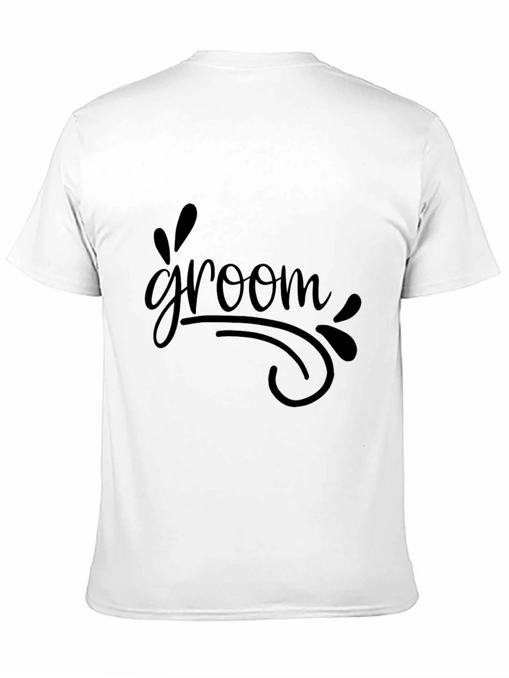 Groom T-Shirt - Black Crew Neck Wedding Apparel
