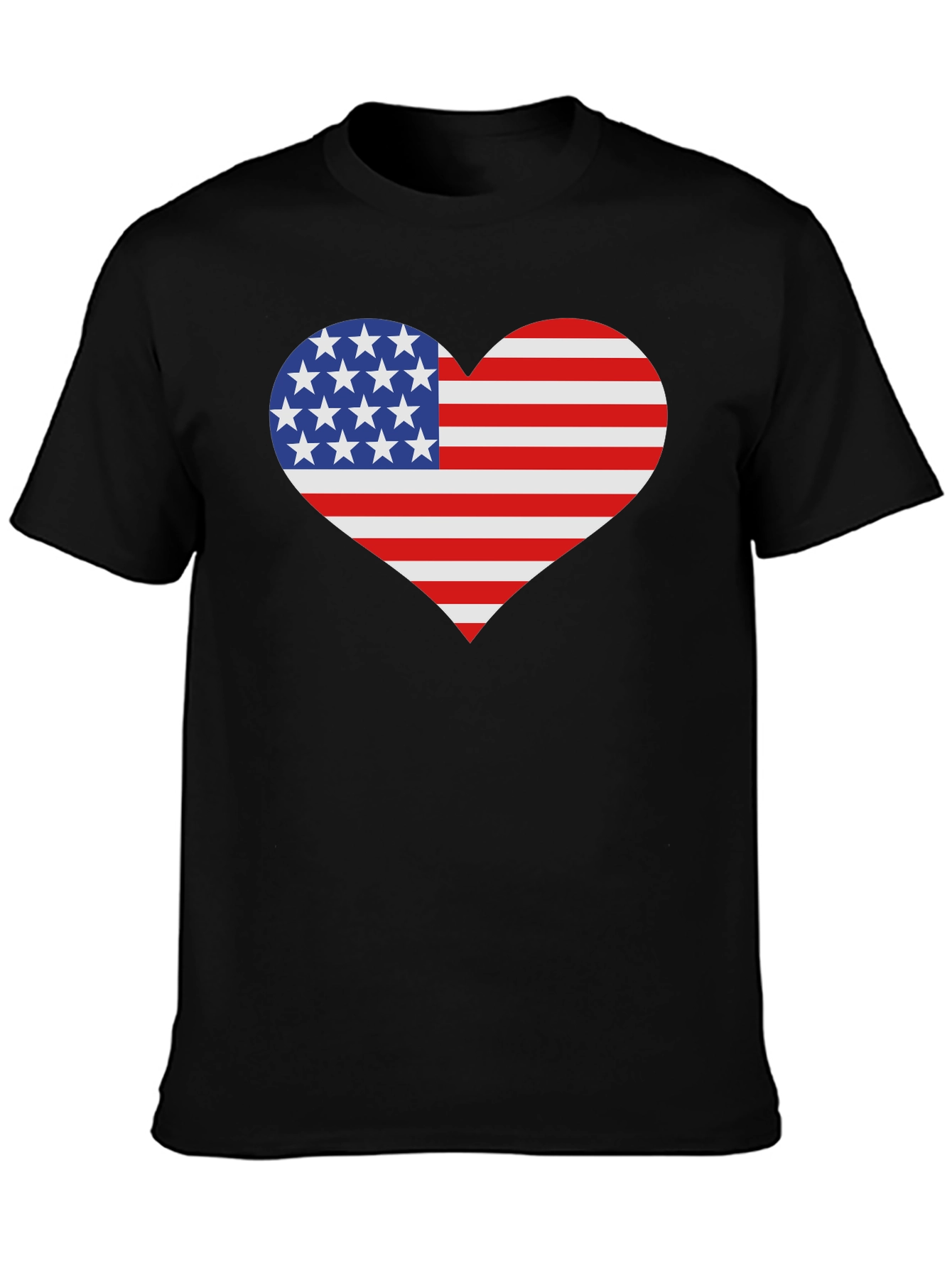 USA Flag Heart Patriotic T-Shirt