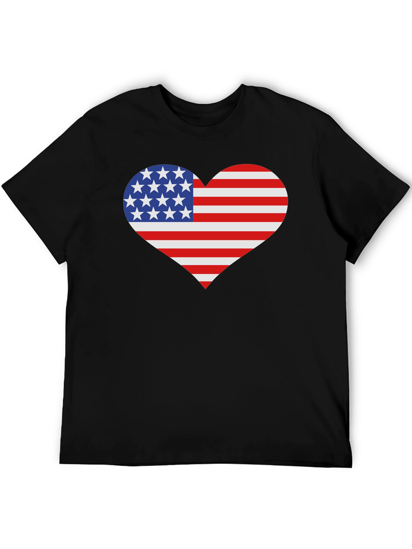 USA Flag Heart Patriotic T-Shirt