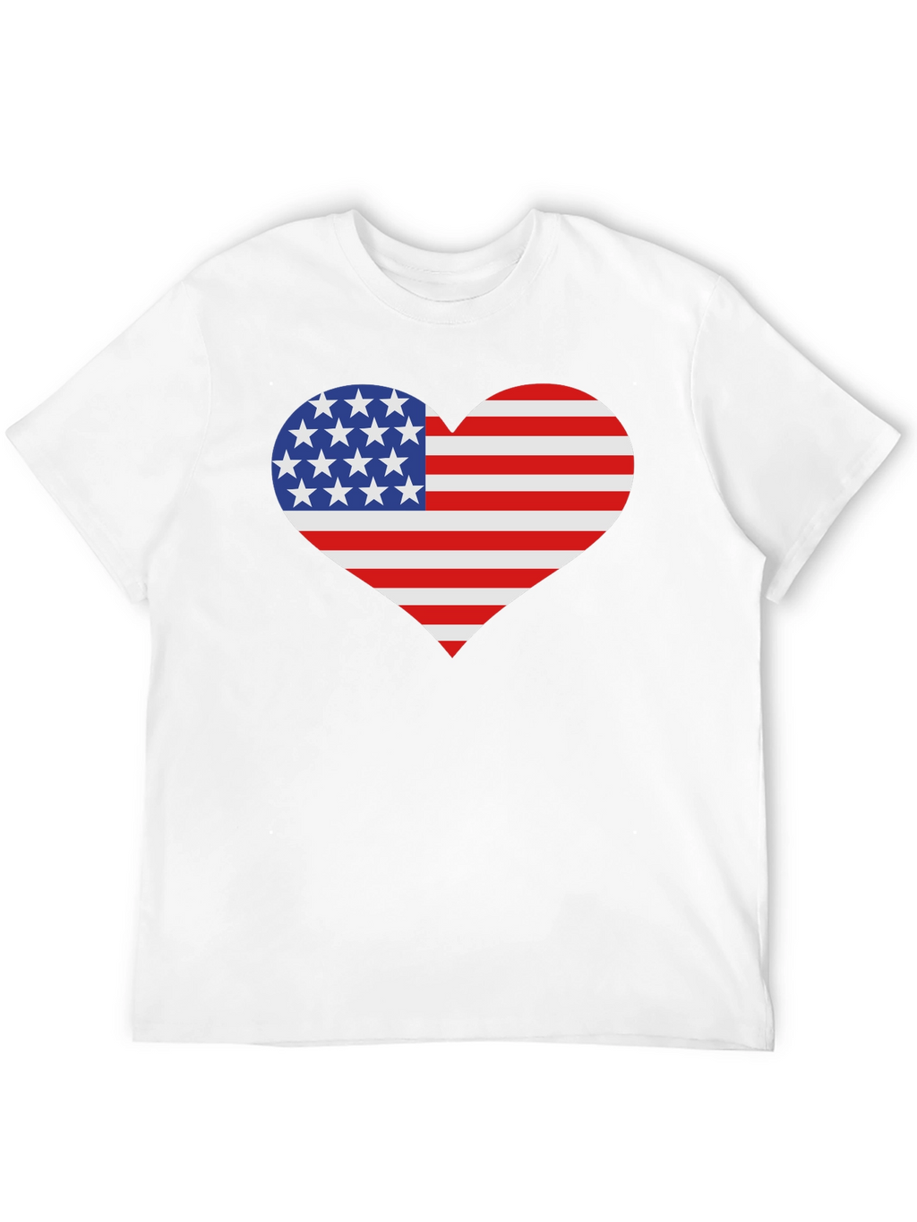 USA Flag Heart Patriotic T-Shirt
